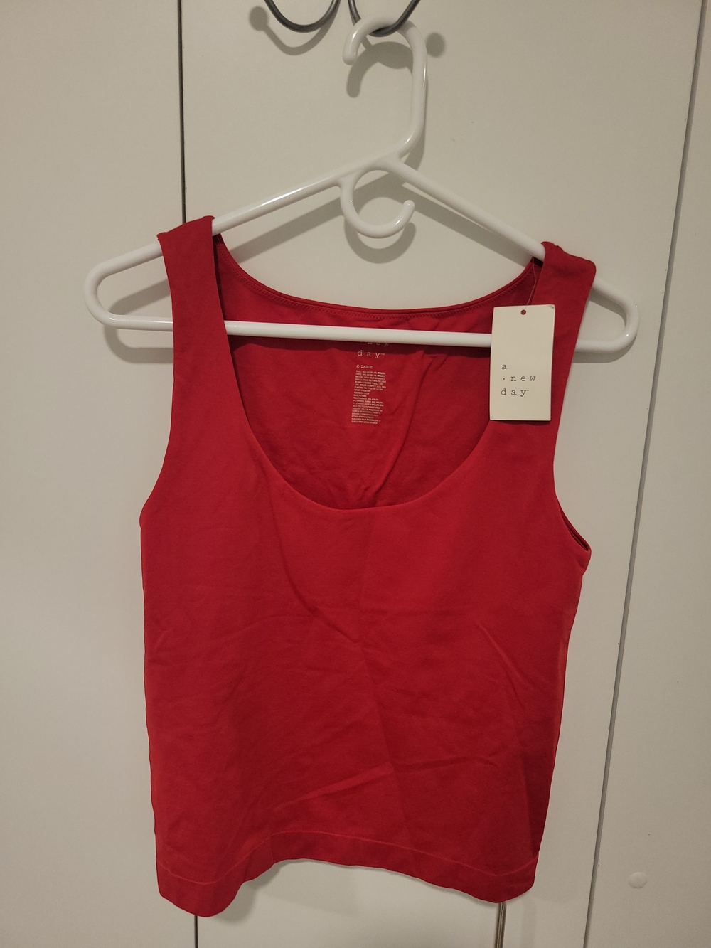 a new day Red Scoop Neck Tank Top NWT